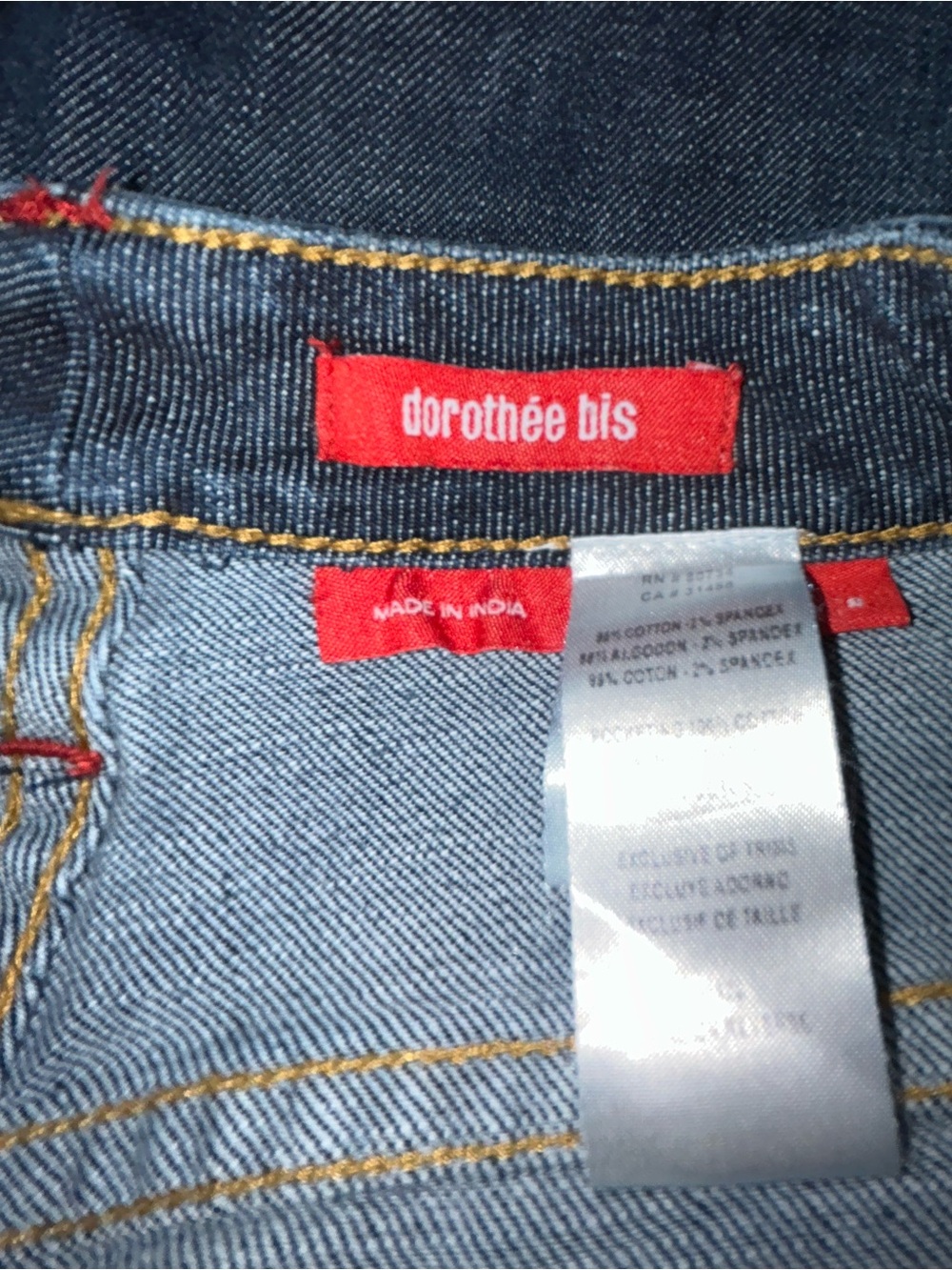Dorothee Bis Jeans Womens 8 Southwestern Embroidered Flare Leg Medium Wash - Picture 4 of 6